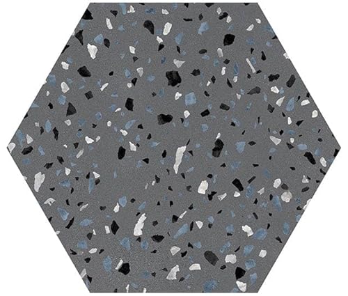 Oasis Tile Abstract Graphite Grey 8x9 Hexagon Matte Porcelain Tile