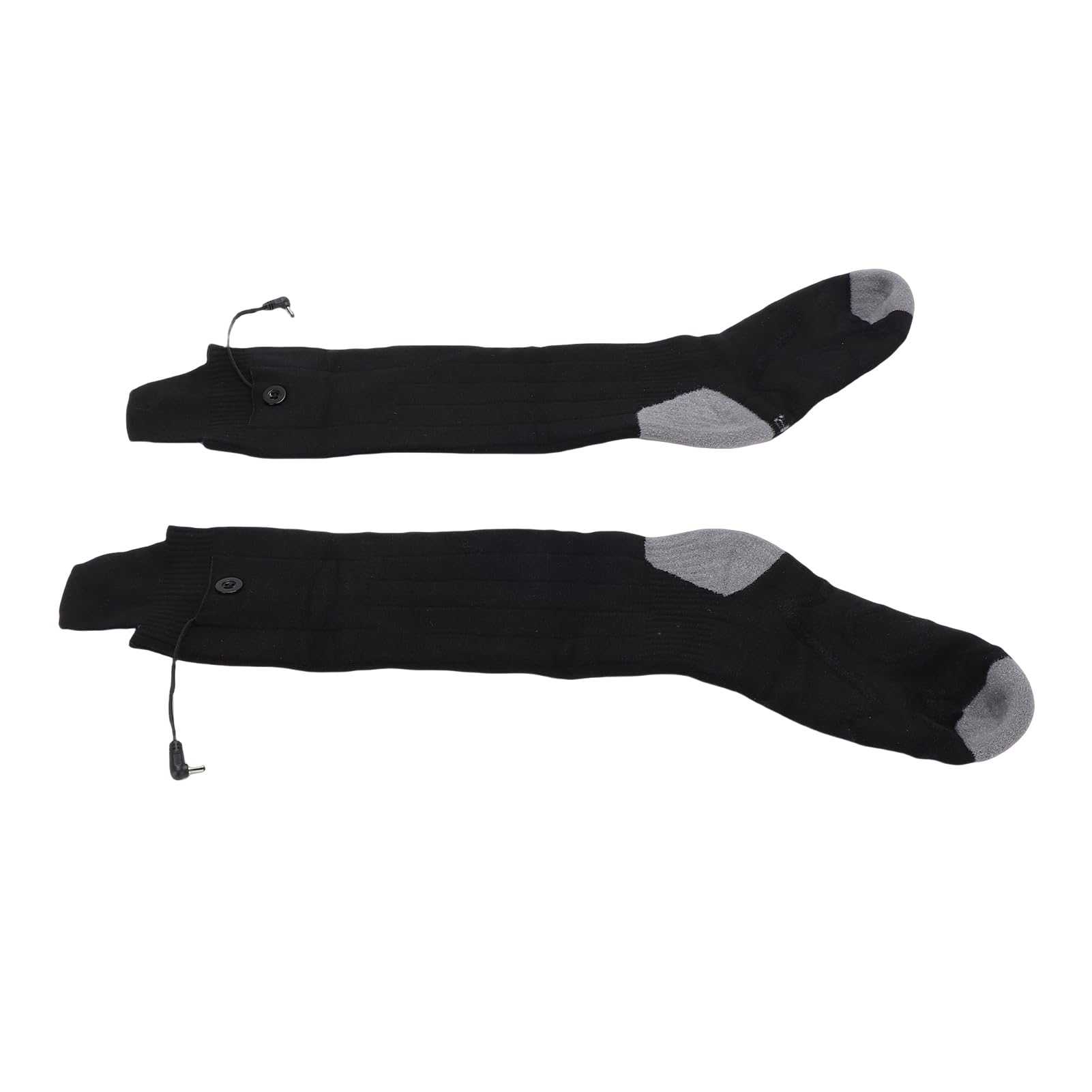 Chaussettes Chauffantes Lavables Noires, électriques, Rechargeables, Alimentées par Batterie, avec 4 Niveaux de Chauffage, pour Le Ski en Plein Air