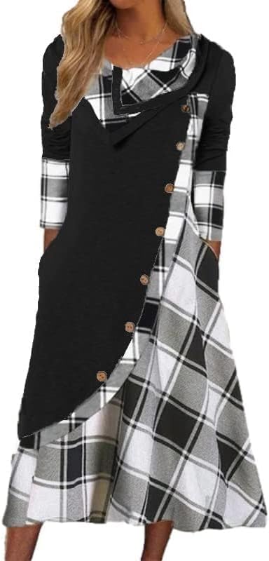 Winter Dresses for Women Wedding Guests Casual Cute Heart Long Sleeve Tiered Maxi D...