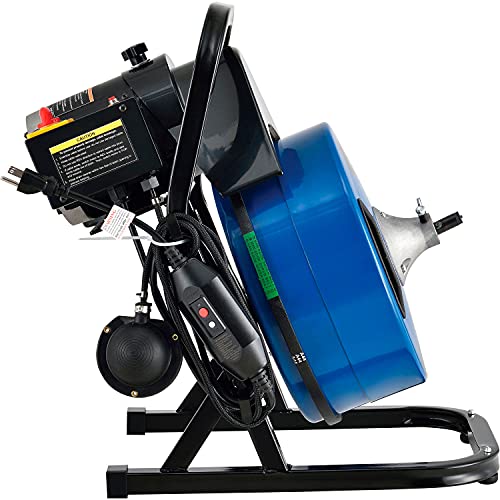 Limpiador de desagües industrial Global Industrial para tuberías de 2 a 4 pulgadas, 220 RPM, cable de 75 pies miniatura 3