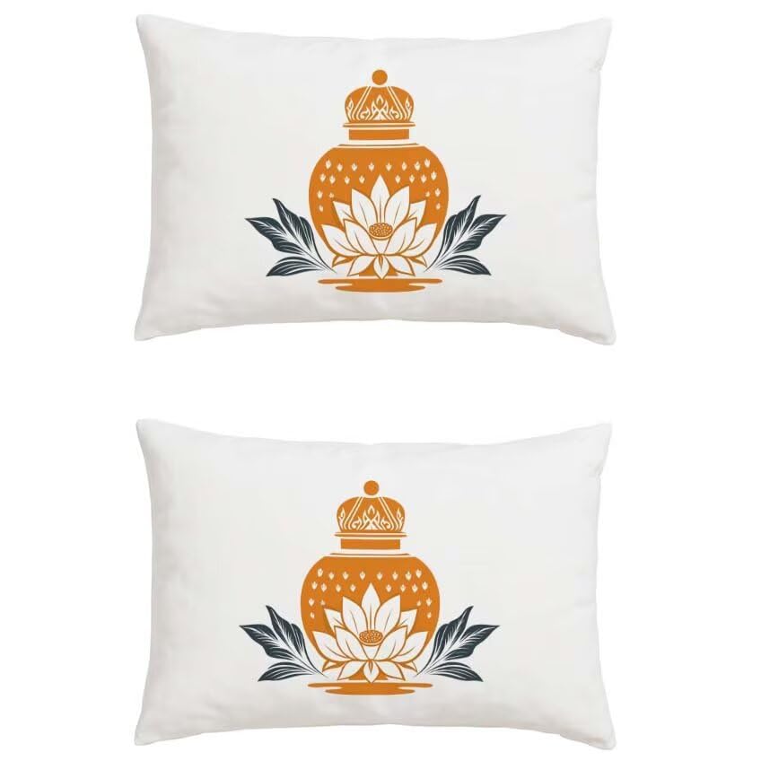 Housse coussin exterieur orange 60x80cm taie oreiller lin imperméable rectangulaire l-m133