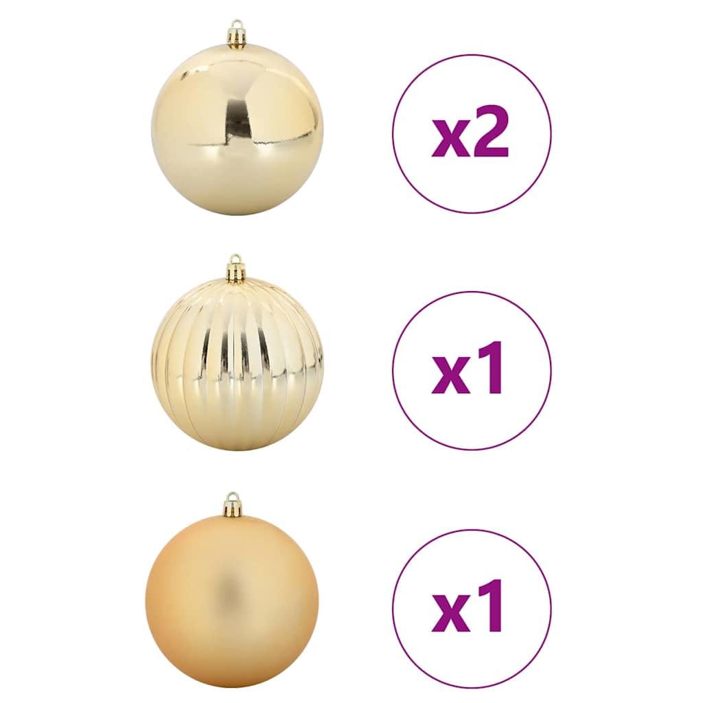 Lot de 4 boules de Noël dorées XXL en plastique, décorations modernes pour sapin de Noël avec surface lisse et passant, incassables et polyvalentes pour sapin ou décoration de table