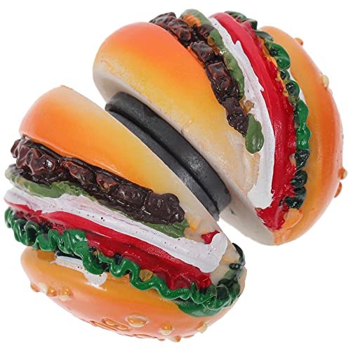 IMIKEYA 2Pcs Mignon Réfrigérateur Aimants 3D Burger en Forme de Réfrigérateur Autocollants de Réfrigérateur Amovible Réfrigérateur Sticker Faux Burger Ornement pour Réfrigérateur Four à Cover