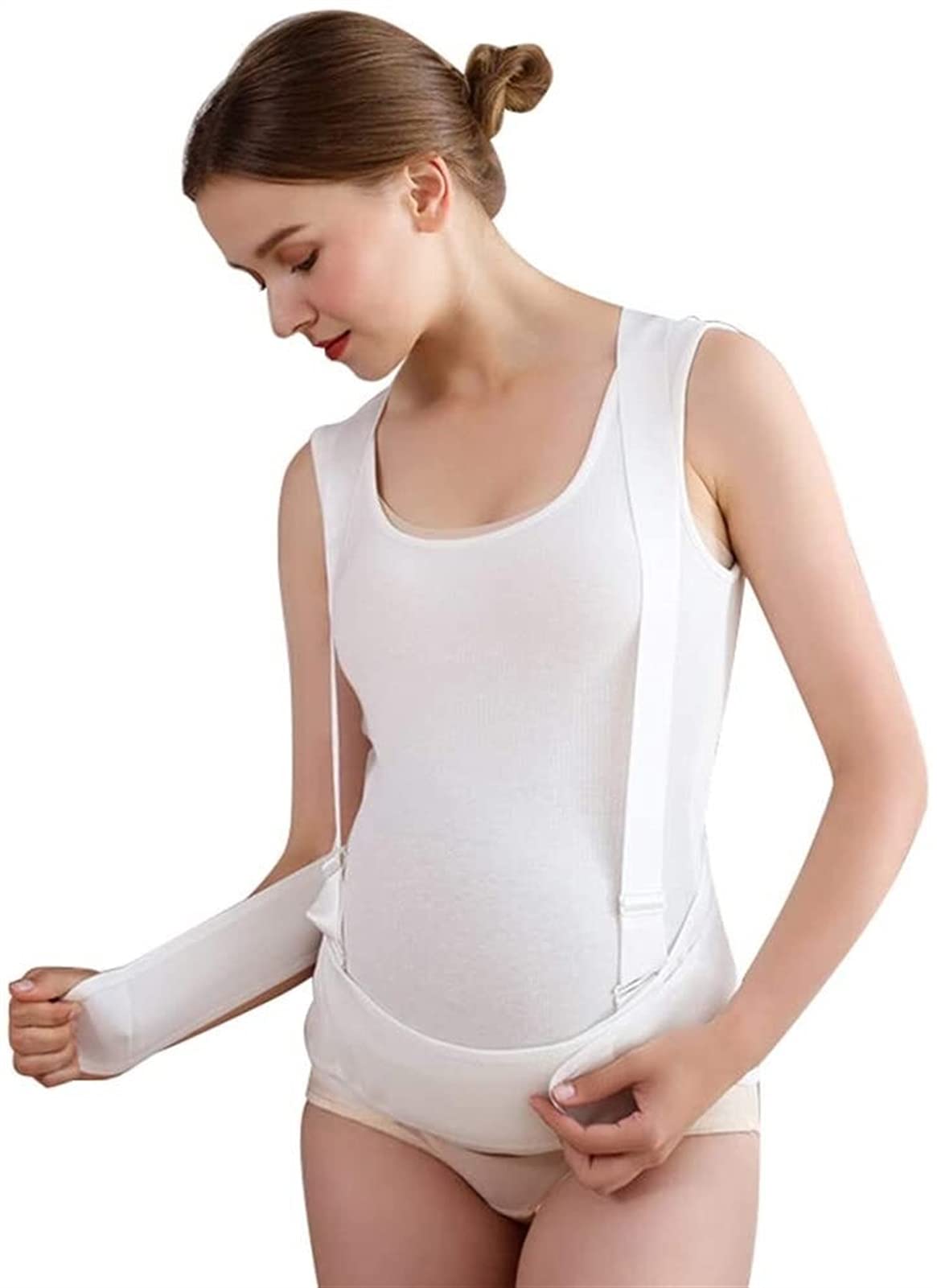 BATLAM Mutterschaftsgürtel - Schwangerschaftsbauchband Beckendruckentlastend, Bauchband für die Schwangerschaft Stützgürtel Rückenstützschutz Herniengürtel (Color : Beige, Size : Medium) (Weiß XL)