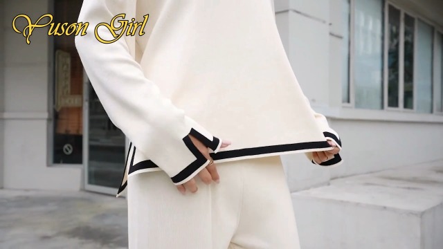 Completo Donna Lana Tuta Elegante Donna Yuson Girl Pezzi Top E - Main Image