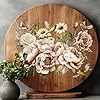beinkmake 3 Sheets Vintage Flower and Bird Rub on Transfers for Crafts and Furniture 12×6inch Floral Peony Rose Furniture Transfer Stickers for Wood Furniture Cabinet Dressers Home Decor #1
