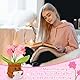 WenmthG Gestrickte Rosa Vergissmeinnicht Deutsch Glücksbringer Anti Stress Kleines Geschenk für Schwester Freundin Frauen Kollegen Freunde, Beste Freundin Geschenke Positive Kartoffel Deutsch Ersatz
