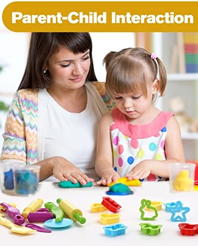 Lictin Clay Dough Tools Kit, 20pcs Clay Modelling Tool Kit Dough Rollers Molds Plastic Play Dough Tools Accessories(Multicolored) 7 51X+rdIp5oL. AC