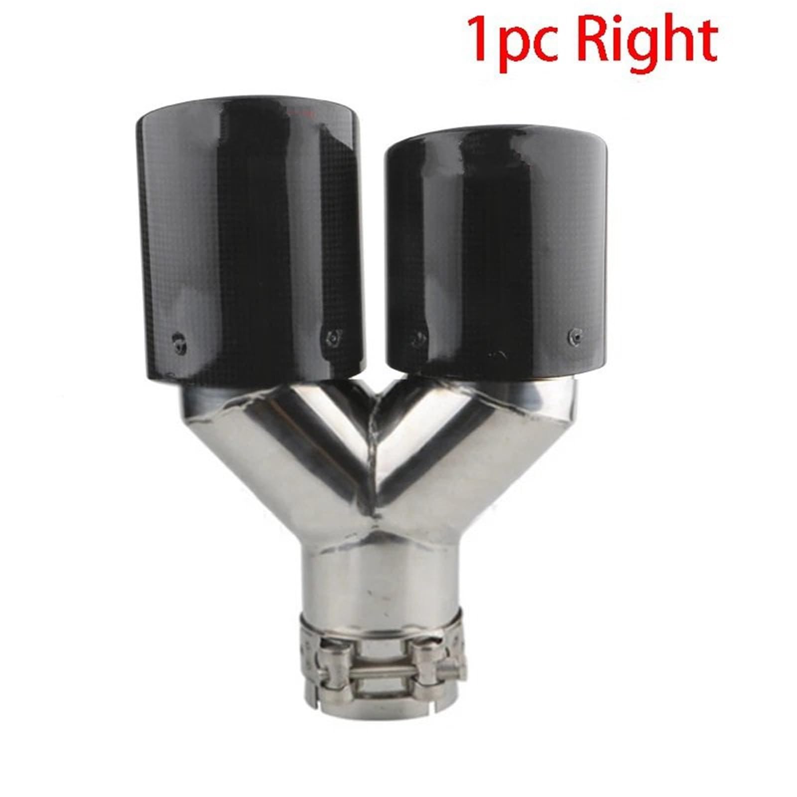 Car Silencer Uniwersalna końcówka rury wydechowej ze stali nierdzewnej importowana z podwójnego tylnego tłumika, włókna węglowego, wydechu samochodu(1pc right)