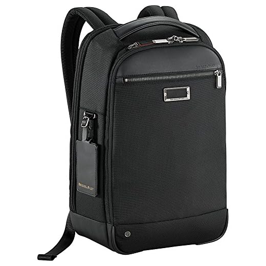 Briggs & Riley @ Work Medium Slim Backpack, Black, Large