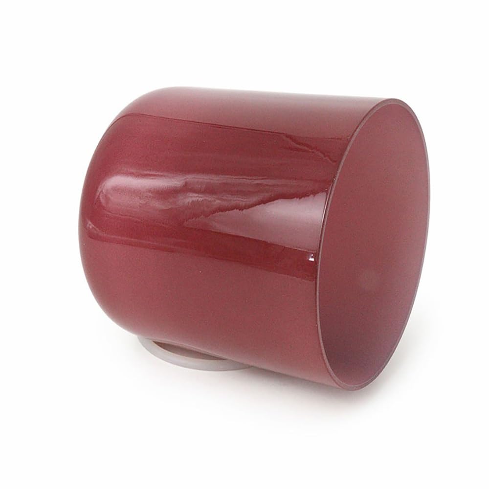 Rote alchemistische Kristallschale, 8 Zoll, Klangschale für Chakra, Geschenk für Meditation Yoga und Klangheilung, mit gratis Acryl-Schlagzeug und O-Ringen (G Note)
