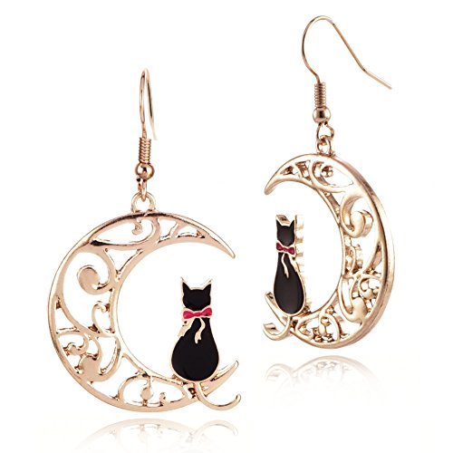 Cute Anime Cartoon Sailor Moon Animal Cat Moon Earrings Gift For Girls Women Jewelry