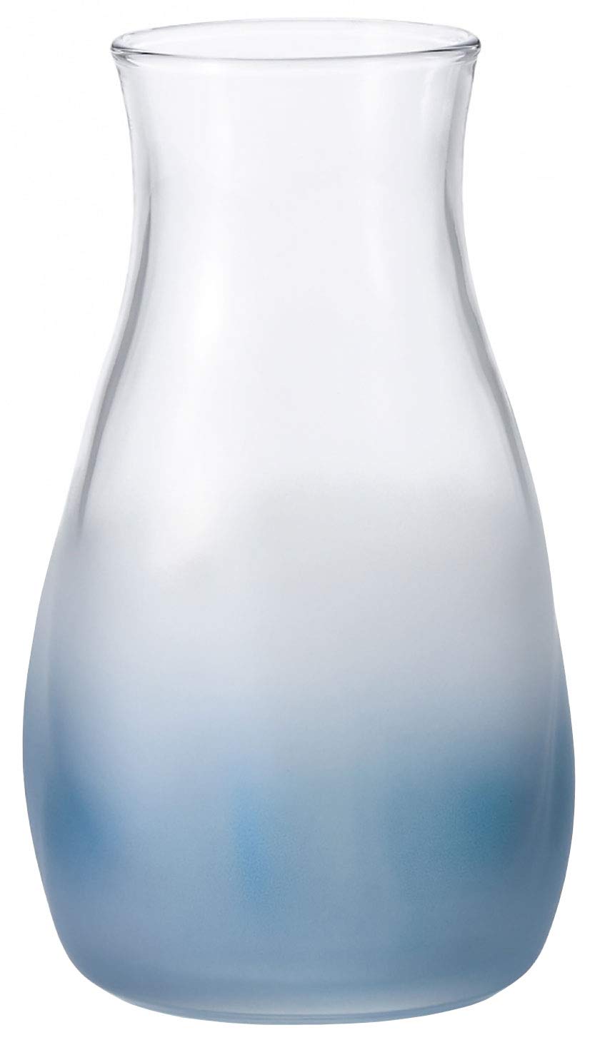 Aderia Tebineri Glass Flower Vase Blue Mini Bud Vase 3x5in Made in Japan