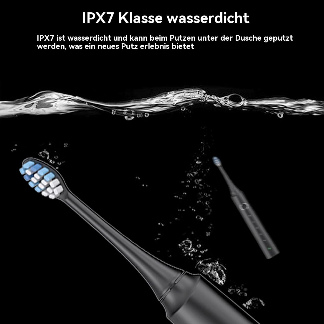 Aqua Care Schallzahnbürste - Zahnglättung und Aufhellung, geeignet für empfindliche Zähne, mit 5 Pflegestufen für Tiefenreinigung und 38.400 Schwingungen/Min