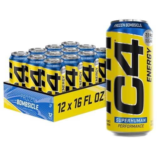 C4 Energy Drink - Zuckerfreier Energydrink mit Koffein - Erfrischungsgetränk mit Kohlensäure - Erfrischende Fruchtexplosion - 12er-Pack