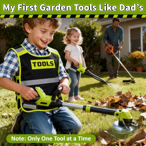 Image of KidBloom 2-in-1 Kids Leaf Blower & Kids Weed Wacker Toy, Gardening Tool Set