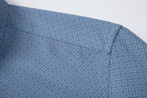 Mens Printed Dress Shirts 4-Way Stretch Long Sleeve Wrinkle Free Floral Casual Button Down Shirt4