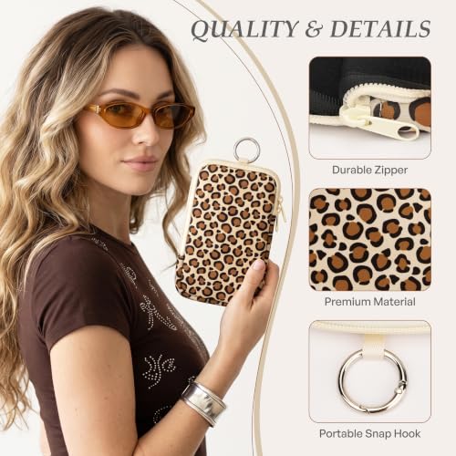 Image of KJQJLY 2 Pack Portable Tampon Organizer Bag Tampon Holder & Storage Case with Zipper for Travel, Discreet Period Bag for Purse, Waterproof Feminine Products Pouch for Women (Leopard Print)