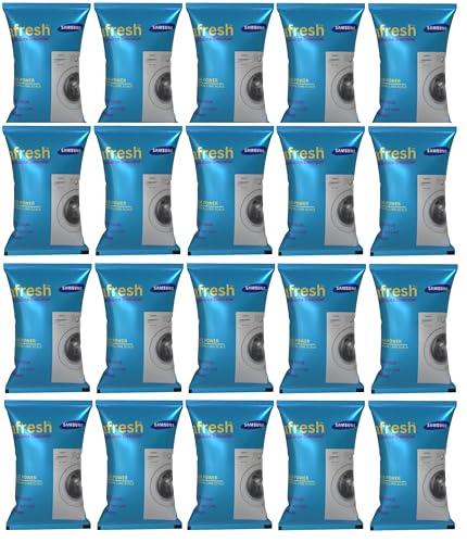 Image of Samsung Washing Machine Drum Cleaning Powder Compatible For Samsung Washing Machine Front Load and Top Load, Washing Machine Cleaning Powder, Drum Cleaner Descaling powder -100 gm (Packet Of 20)