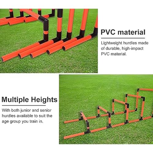 Juego de Vallas para Entrenamiento de Agilidad, Altura Ajustable para Entrenamientos versátiles de Atletas, Entrenamiento de Velocidad y Salto.