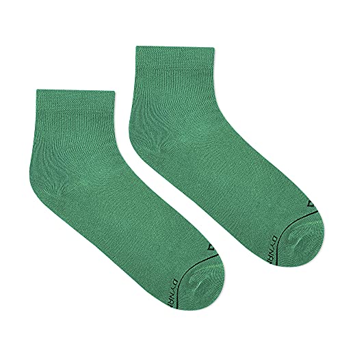 Image of DYNAMOCKS Men & Women Ankle Length Socks (Pack of 1 Pair; Green; Combed Cotton; Anti Odour; Breathable; Durable)