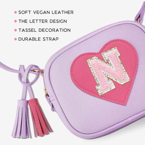 Image of KKXIU Birthday Gifts for Girls Initial Toddler Purse Cute Kids Crossbody Bag