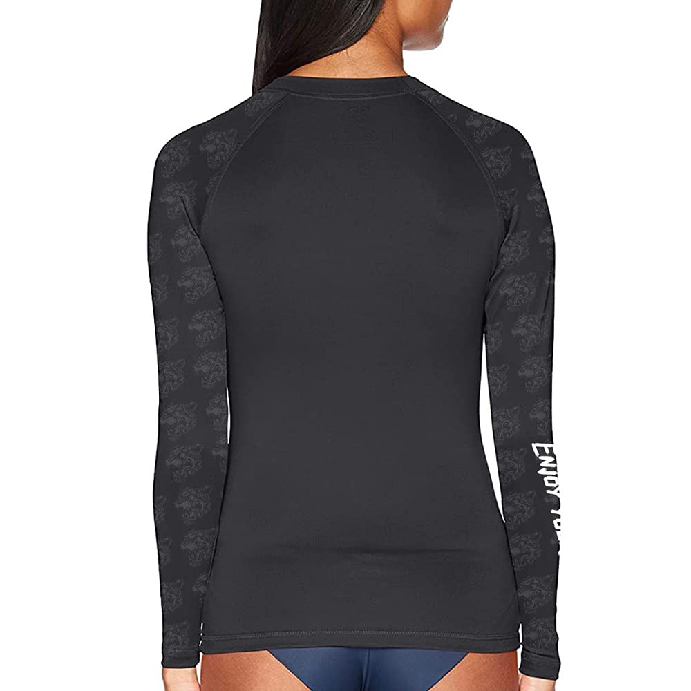 DEHAHA Youth Girls Cat Printed Sports Wicking Rash Guard for Boxing Muay Thai MMA, Long Sleeve X-Small