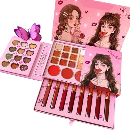 Paleta De Maquillaje - Paleta De Cosméticos Con 50 Colores De Sombras De Ojos - Maquillaje De Ojos Con Brillos | Para Viajes Fiesta Escenario Disfraces Diarios Bodas Carnaval Concierto Mujeres