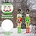 Gisafai 2 Pcs 5ft Large Metal Christmas Nutcracker Outdoor Decoration, Giant Nutcracker Yard Sign with Stakes, Christmas Yard Decor for Garden Pathway Lawn Walkway Holiday Party