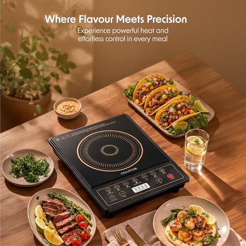 Image of CELLECOR CE06IND Induction Cooker | 2000W | 5 Modes | Auto SwitchOff | LED