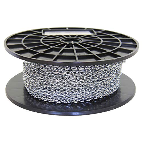 Image of RCH Hardware CH-S51-16-PC-164 Steel Basket Chain 15 Gauge, Polished Chrome (164 Foot Reel)