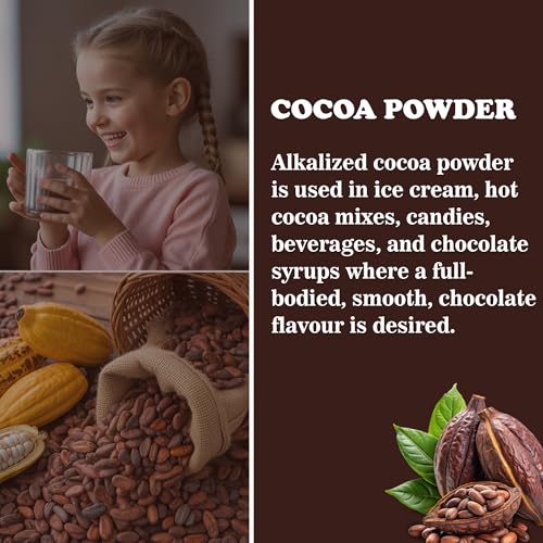 Image of Pure Nutrition Cocoa Powder Without Sugar | Cacao Powder Unsweetend | Coco Powders | Cocoa Powder for Cake, Beverages & Desserts |100% Plant Based & Alkalized | Rich Flavor & Aroma | No Added Sugar - 250g