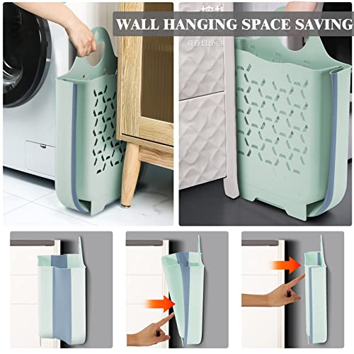 Laundry Basket Collapsible Laundry Hamper 2 Packs Clothes Hamper Portable Dirty Clothes Basket Smart Saving Space Hampers For Laundry Dorm Room Ventilated Design (Blue) #TOP1