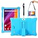 Transwon Silicone Case Compatible with Tabtrust Tablet 10 Inch, Tagital T10N Plus 10 Inch Android Tablet, BeyondTab 10.1, YELLYOUTH 10, llltrade 10.1, Victbing 10.1, ZONKO 10.1, Lectrus 10 - Blue
