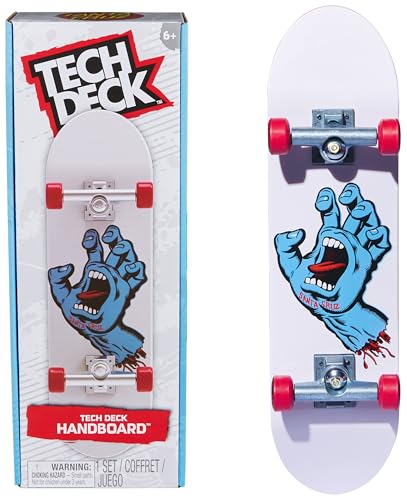TECH DECK - Handboard Santa Cruz - Mini Monopatín o Mini Skateboard de 12 cm de largo (para usar solo con las manos) - 6071368 - Juegos Infantiles - Juguetes Niños 6 Años +