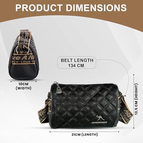 Image of Storite Women's Crossbody Sling Bag | Faux Leather | Zipper Closure | Adjustable Strap