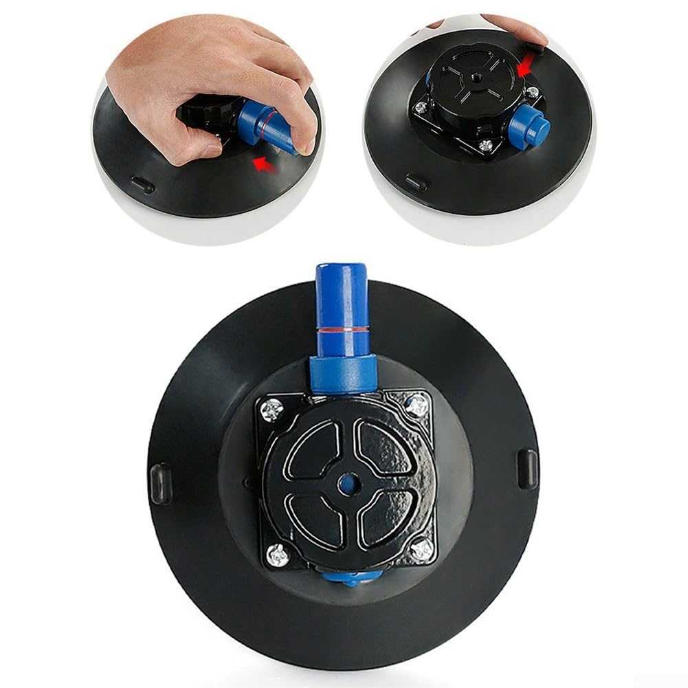 Base di montaggio a ventosa a vuoto, 15,2 cm, pompa manuale resistente per attacchi sicuri (M8)