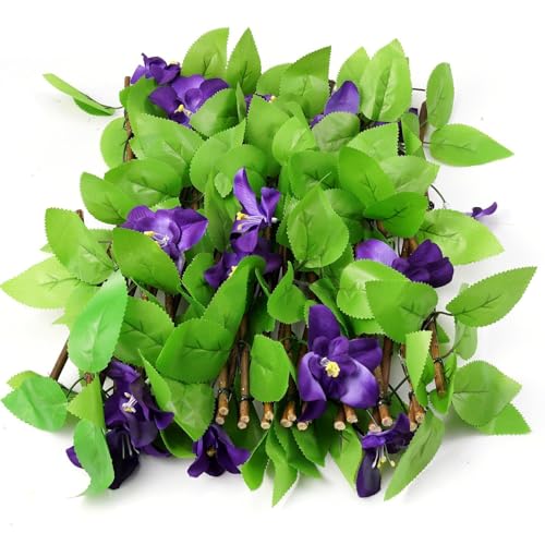 Valla de privacidad artificial, seto expandible de tela de seda para balcón, jardín y paredes, pantalla de vegetación sintética realista, telón de fondo decorativo ajustable para el hogar, centros