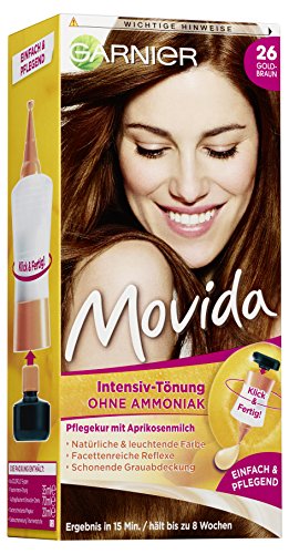 Garnier Tinte Movida crema de cuidado intensivo para el cabello, color marrón dorado, 3 unidades (3 x 1 unidad)