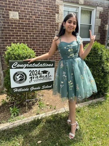 Wchecalino Short Homecoming Dresses 2025 Flower Embroidery Tulle Prom Dress Formal Party Gown for Women3