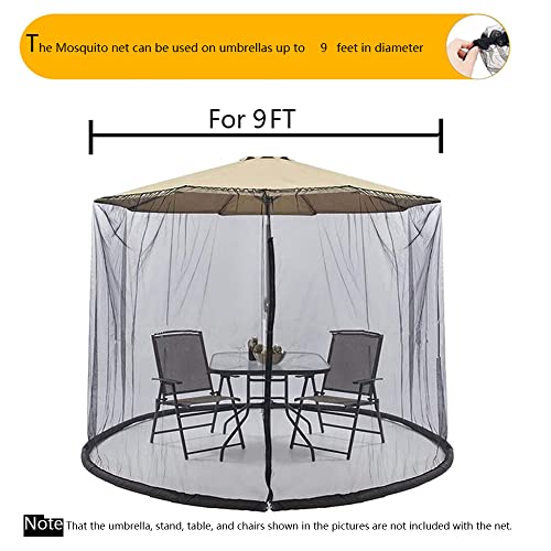 9/10 FT Mosquito Net for Patio Umbrella Outdoors Screen Polyester Hanging Tent(Mosquito Net Only) - Image 3