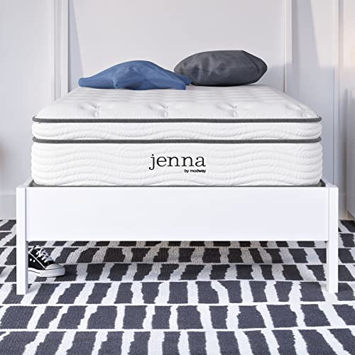 Modway Jenna 10” Innerspring and Memory Foam Twin Mattress With Individually Encased Coils