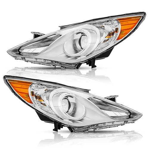 TODO Headlights assembly for Sonata (Excludes Hybrid) 11-14, HeadLamps for HYUNDAI SONATA 2011 2012 2013 2014, Driver and Passenger Side