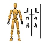 MerryXD T13 3D Action Figure,Assembly Completed Dummy Nova Titan Lucky 13 Action Figure 3D Printed Multi-Jointed Movable Toy Golden