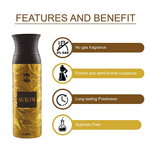 Ajmal Blu EDP Aquatic Woody Perfume 90ml for Men and Aurum Femme Deodorant Fruity Floral Fragrance 200ml for Women+ 2 Parfum Testers FREE - Image 6
