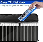 Storage Bag Compatible with PS5/PS4/PS3 Games | Portable Carrying Case Holds Around 30-35 Game Discs, TPU Clear Games Holder Organizer for PS Game Collectors, Black