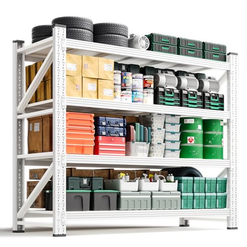 Image of Letaya 3000LBS Storage Shelves Heavy Duty,70 inch H Garage Shelving Units, 4 Tier Adjustable Utility Rack Shelf,Large Metal Industrial Shelves,for Shop,Warehouse,Basement (48 inch W x 24 inch D x 70 inch H)