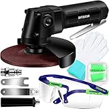 DFESKAH - Amoladora angular de aire comprimido de 125 mm de diámetro, con protección de cabeza plana, para lijar, pulir, cortar