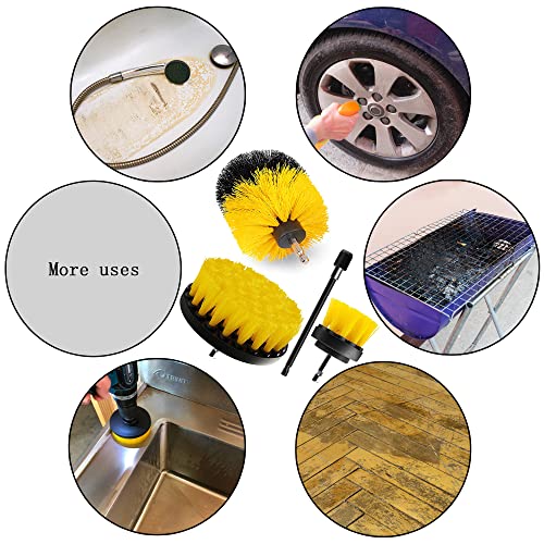 Drill Brush Attachment Set, 4Pcs In Power Scrubber Brush With Drill Scrub Brush For Cleaning Showers, Tubs, Bathroom, Tile, Grout, Carpet(4 Pack) #TOP4