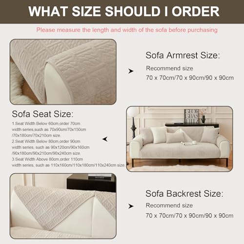 New Milk Velvet Soft Sofa Cover 1 2 3 Seater - Image 4
